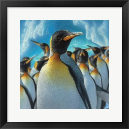 Framed Penguin Paradise - Square Print