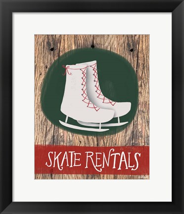 Framed Skate Rentals Print