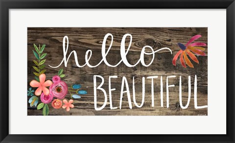 Framed Hello Beautiful II Print