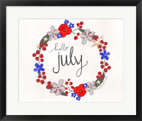 Framed Hello July Print