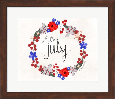 Framed Hello July Print