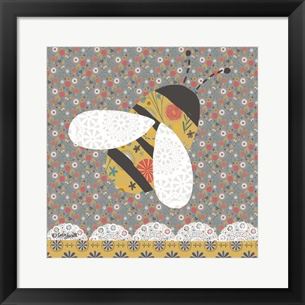 Framed Ditsy Bee Print