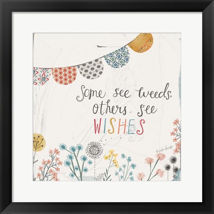 Framed Weeds and Wishes Print