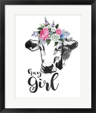 Framed Hay Girl Print