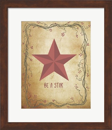 Framed Be a Star Print