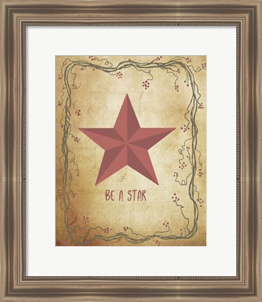 Framed Be a Star Print