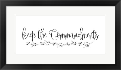 Framed Keep the Commandments Print