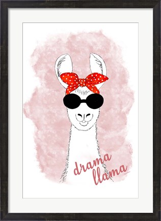 Framed Drama Llama Print