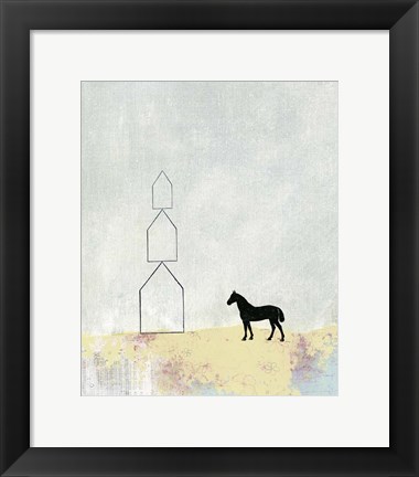 Framed Horse and Home Print