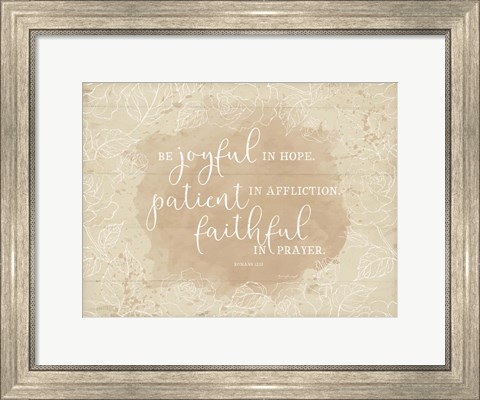 Framed Be Joyful Romans II Print