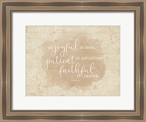 Framed Be Joyful Romans II Print