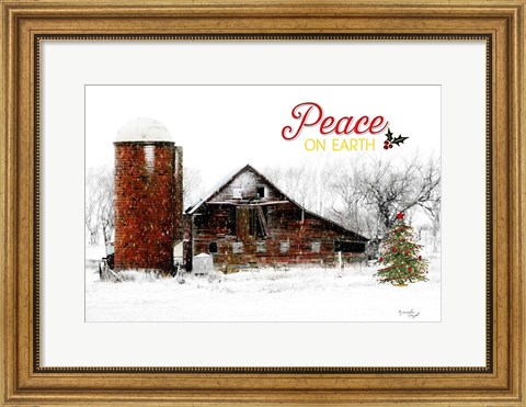 Framed Peace on Earth Barn Print