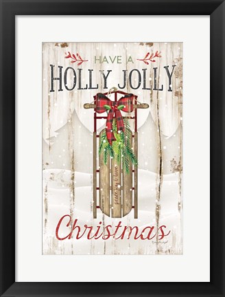 Framed Holly Jolly Print