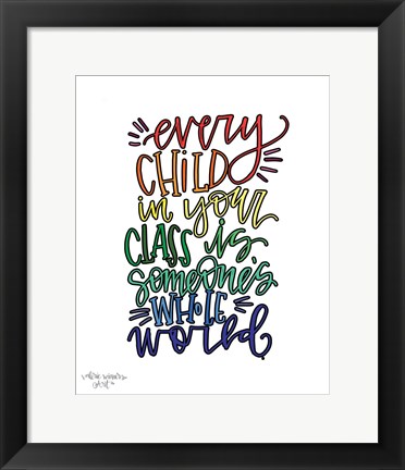 Framed Every Child Colorful Print