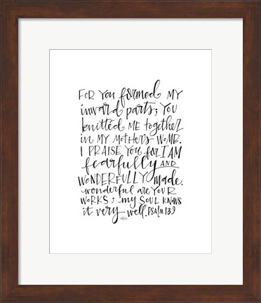 Framed Psalm 139 Print