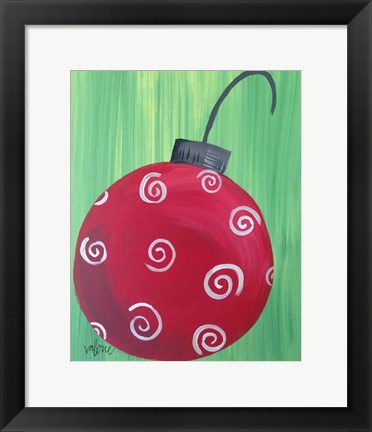 Framed Red Ornament Print