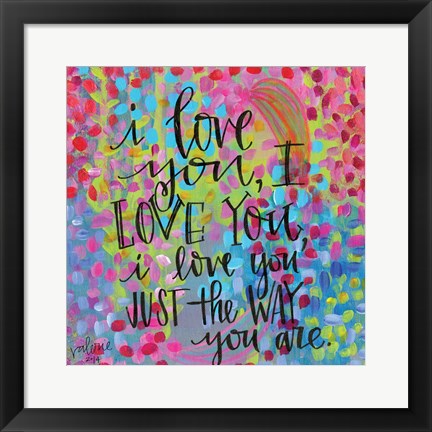 Framed I Love You Print