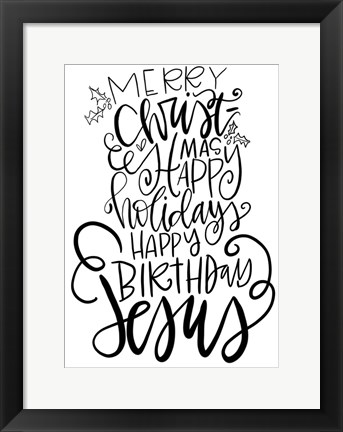 Framed Merry Christmas Print