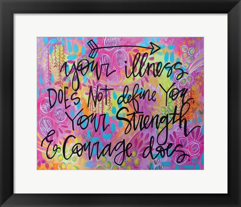 Framed Strength and Courage Print