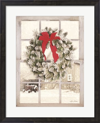 Framed On the Farm Window View Print