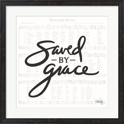 Framed Saved by Grace Print