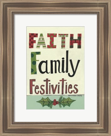 Framed Faith Family Festivities Print