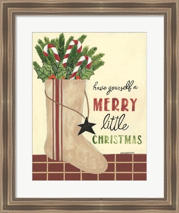 Framed Christmas Stocking Print