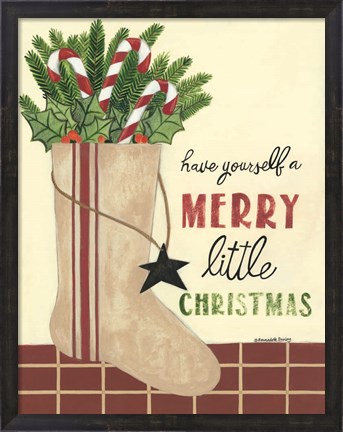 Framed Christmas Stocking Print