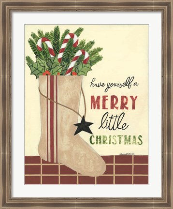 Framed Christmas Stocking Print