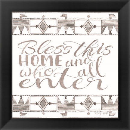 Framed Bless This Home Print