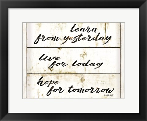 Framed Live for Today Print