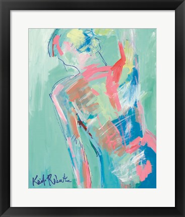 Framed Figure Series: Blueberry Stretch Print