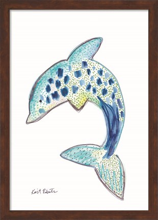 Framed D is for Dolphin Print