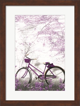 Framed Ultra Violet Bicycle Print