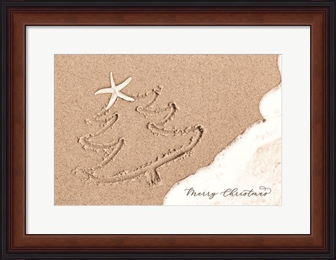 Framed Beach Christmas Print