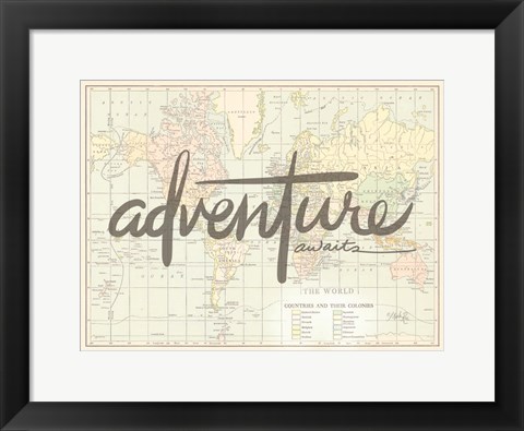 Framed Adventure Awaits Print