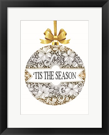 Framed &#39;Tis the Season Ornament Print