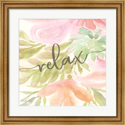 Framed Floral Relax Print