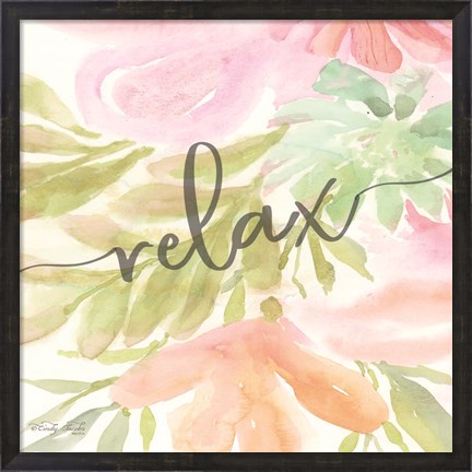 Framed Floral Relax Print