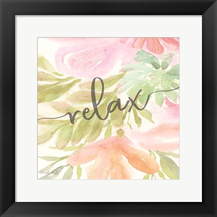 Framed Floral Relax Print