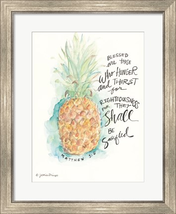 Framed Blessed Pineapple Print