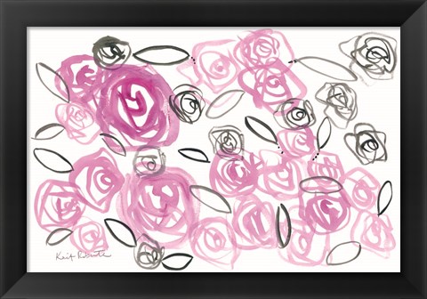 Framed Reflections in Roses Print