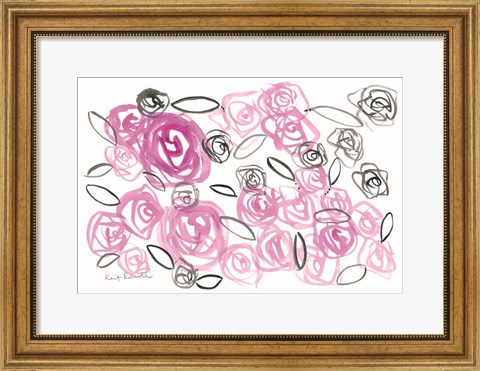 Framed Reflections in Roses Print