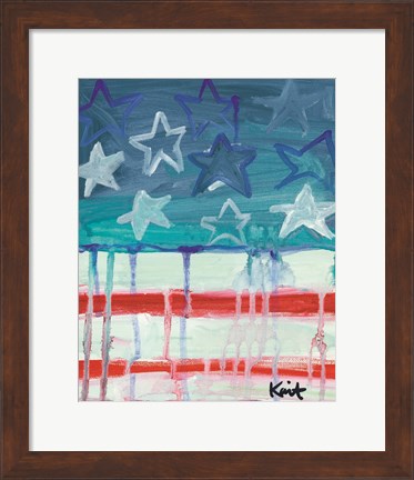 Framed Flag Waving Print