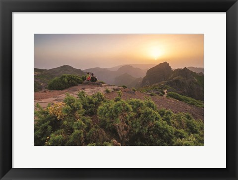 Framed Enjoying the Sunset Print