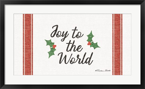 Framed Joy to the World Grain Sack Print