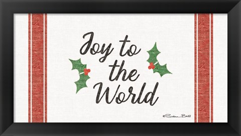 Framed Joy to the World Grain Sack Print