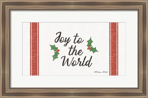 Framed Joy to the World Grain Sack Print