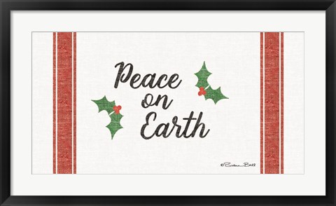 Framed Peace on Earth Grain Sack Print