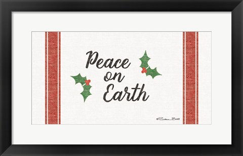 Framed Peace on Earth Grain Sack Print